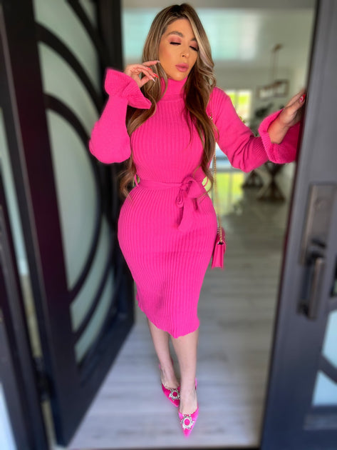 Neon Pink Turtleneck Dress Turtleneck Bright Pink Sweater Dress Turtleneck Hot Pink Sweater Neon Pink Turtleneck Dress Turtleneck Bright Pink Sweater Dress Turtleneck Hot Pink Sweater