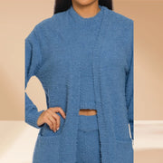 Blue Cozy Knit Lounge Set