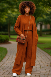 Mocha Cozy Knit Lounge Set