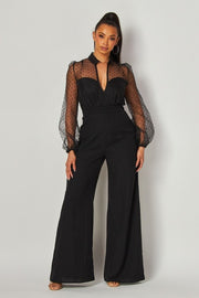 Mesh Black Jumpsuit