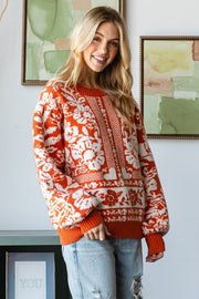 Autumn Rose Cozy Sweater