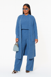 Blue Cozy Knit Lounge Set
