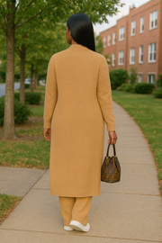 Beige Cozy Knit Lounge Set