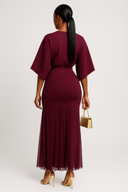 Burgundy Poise Skirt Set