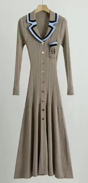 Sophie Knit Dress (Brown)