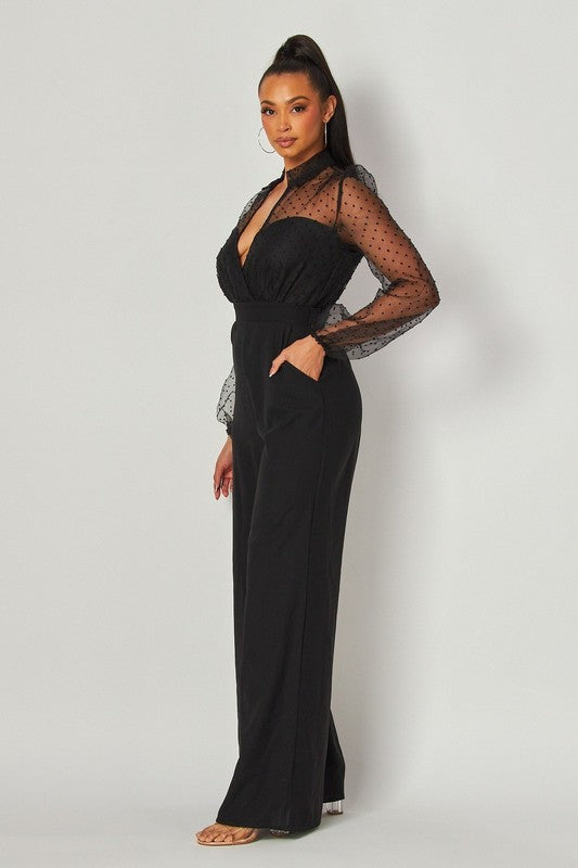 Mesh Black Jumpsuit