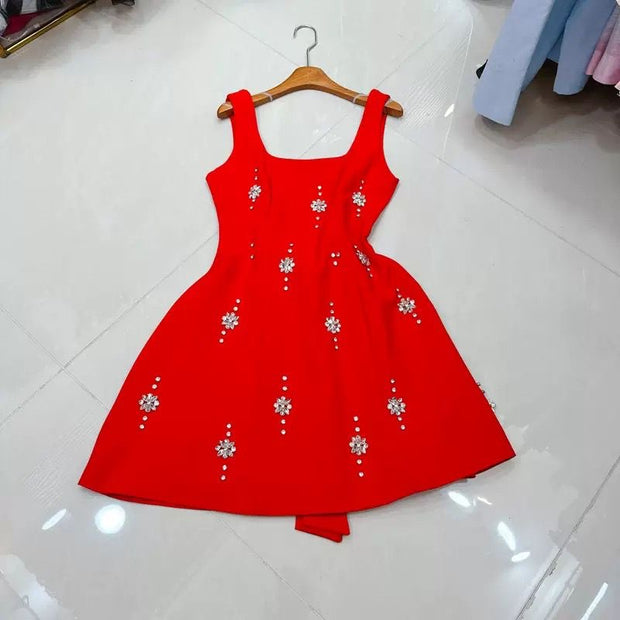 Crystal Red Bow Dress