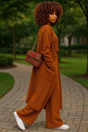 Mocha Cozy Knit Lounge Set