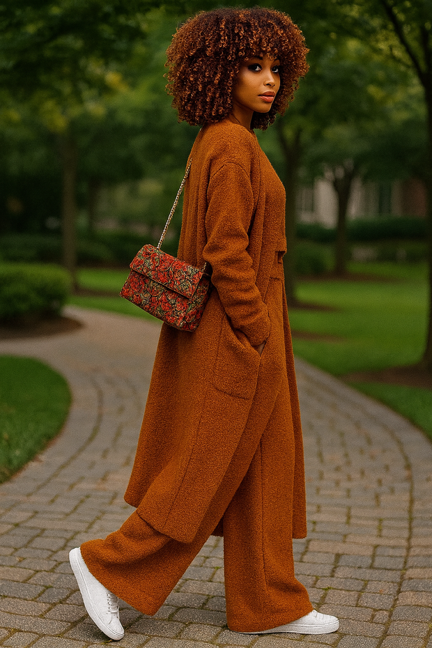 Mocha Cozy Knit Lounge Set