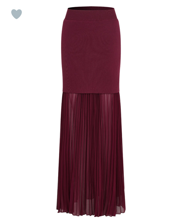 Burgundy Poise Skirt Set