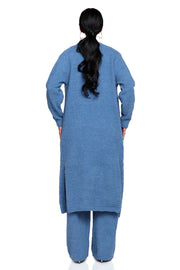 Blue Cozy Knit Lounge Set
