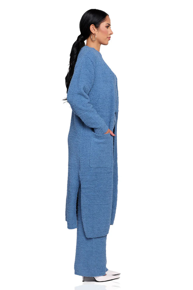Blue Cozy Knit Lounge Set