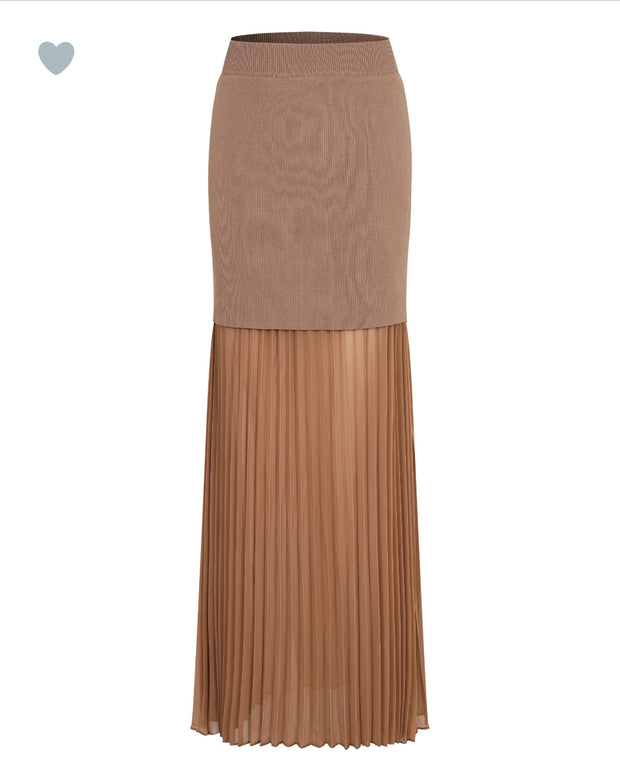 Mocha Poise Skirt Set