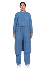 Blue Cozy Knit Lounge Set