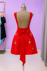 Crystal Red Bow Dress