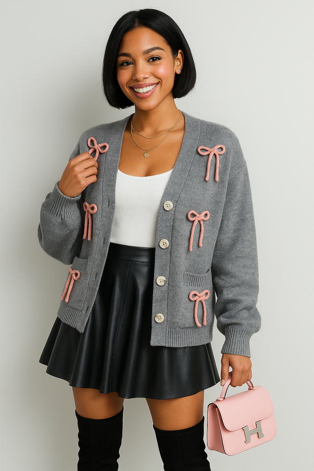 BOW CARDIGAN