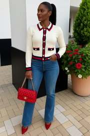 White Luxe Cardigan Set