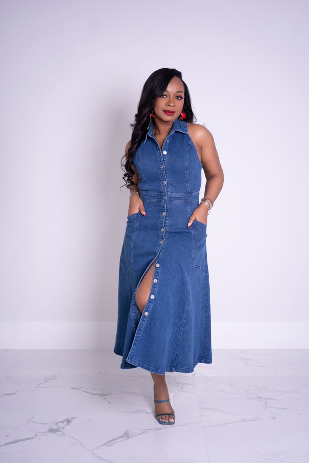 ladies denim midi dress Buy Sosandar Blue Western Detail Denim Midi Dress from Next USA
