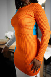 Color Sweater Dress