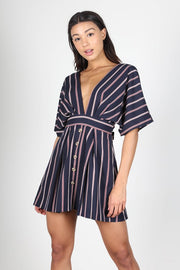Stripe Plunge Dress