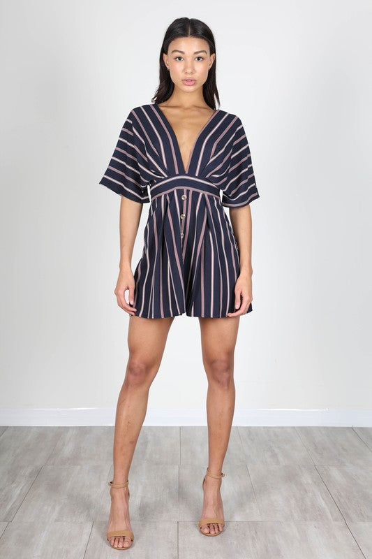 Stripe Plunge Dress